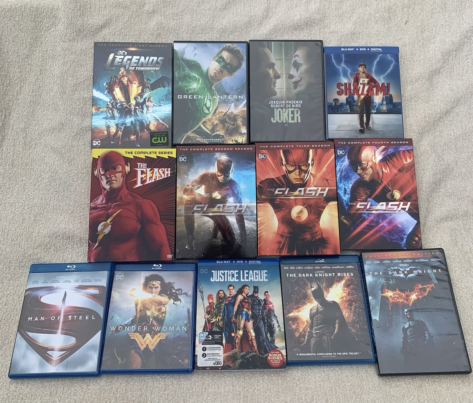 DC Super Hero Movie Lot DVD And Blu Ray