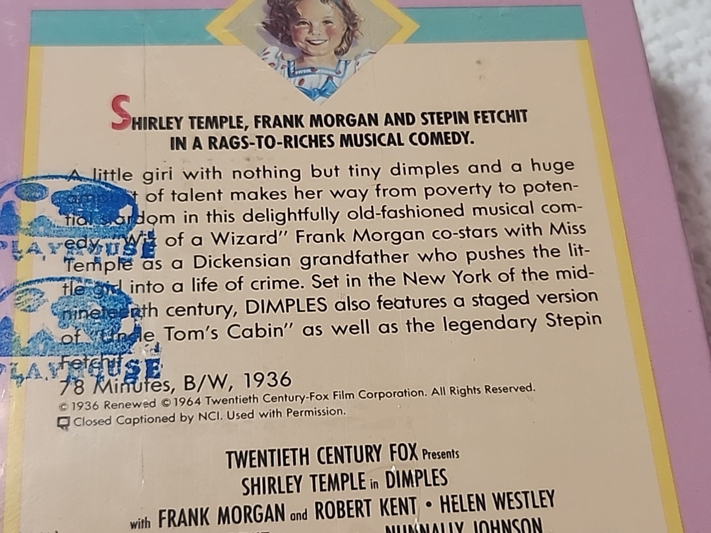 Vintage Shirley Temple VHS Tape Lot Dimples Stowaway Just Around The Corner