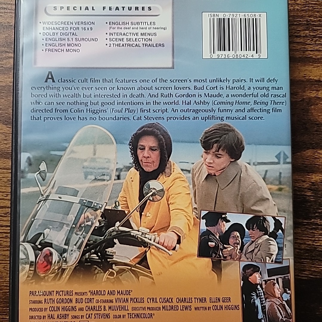 HAROLD AND MAUDE 1971 DVD Cat Stevens OOP Ruth Gordon Bud Cort FREE SHIPPING