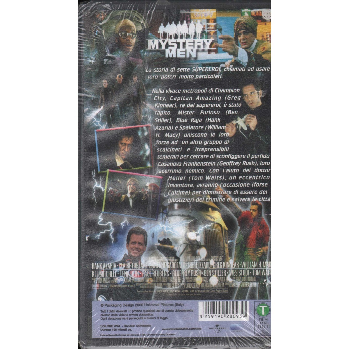Mystery Men VHS Kinka Usher Univideo – 9028093 Sealed