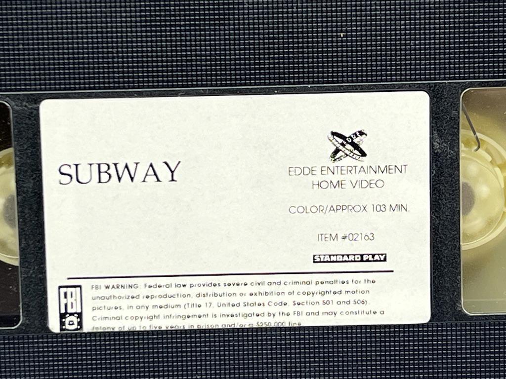 Subway VHS – Classic Film Starring Christopher Lambert & Isabelle Adjani