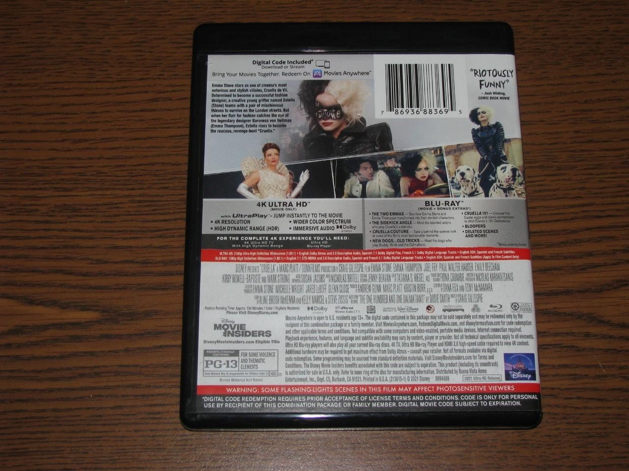 Cruella (4K Ultra HD/Blu-Ray, 2021, 2-Disc Set)