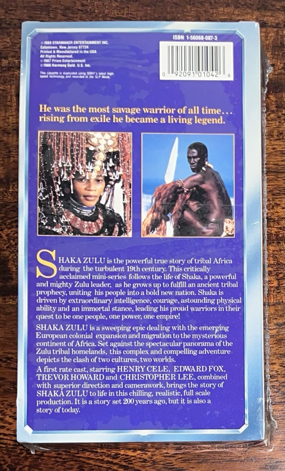 Shaka Zulu A True Story 1989 Vhs Starmaker Tv Mini Series 300 Minutes New Sealed