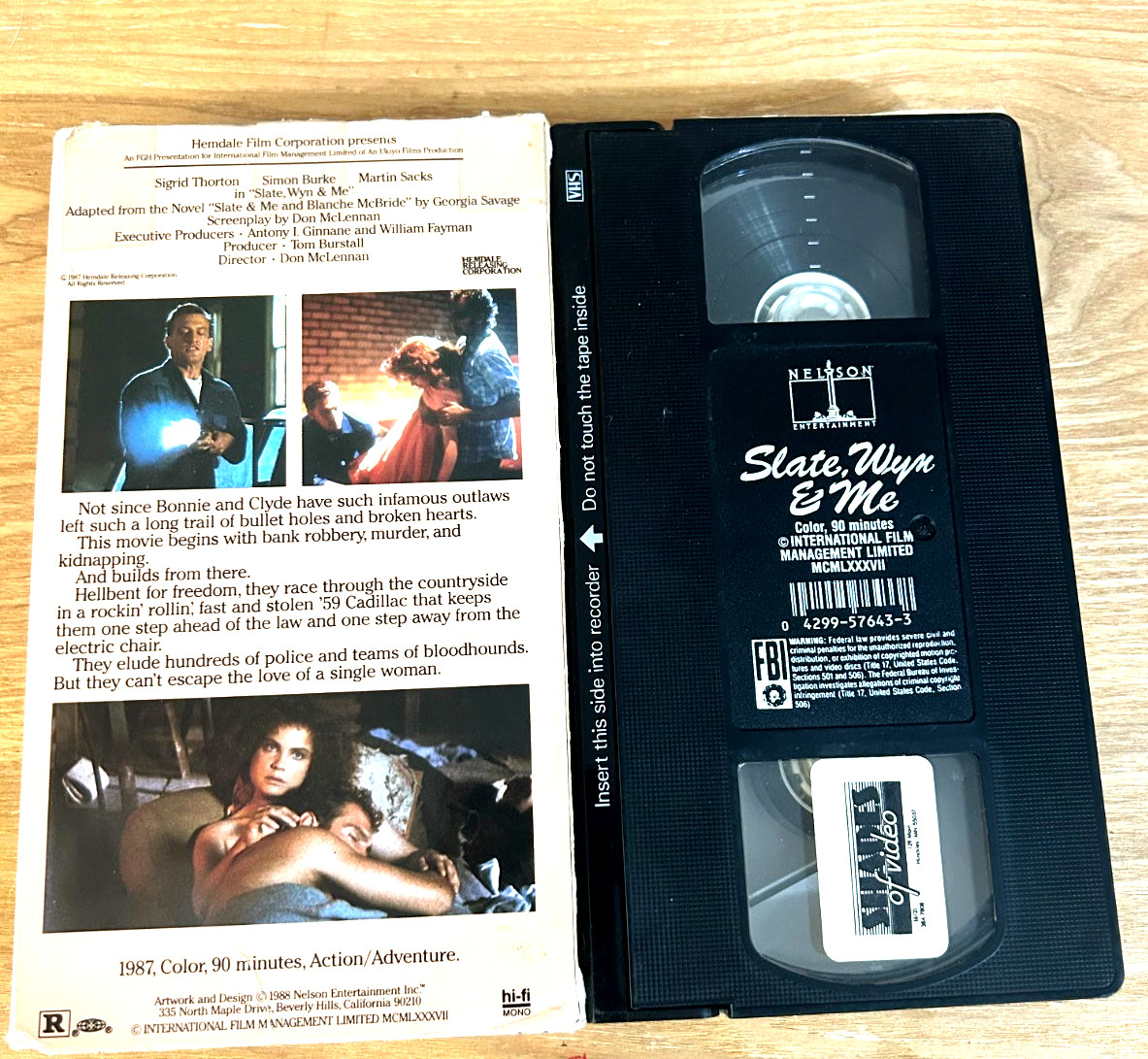 Slate, Wyn & Me VHS tape- Ships Same Day With Tracking