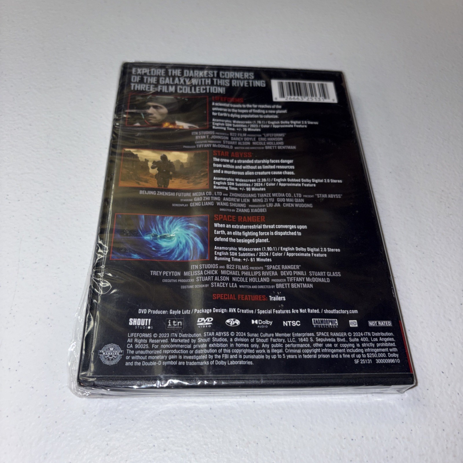 Dark Space DVD 3 – Film Collection – Lifeforms – Star Abyss – Space Ranger – New