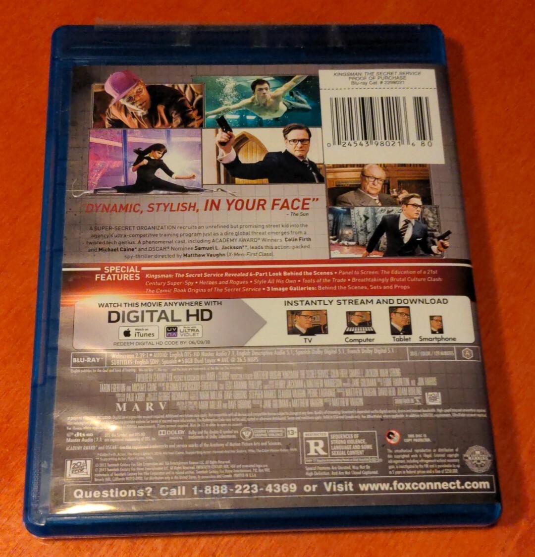 Kingsman The Secret Service blu-ray Matthew Vaughn Colin Firth Samuel L. Jackson