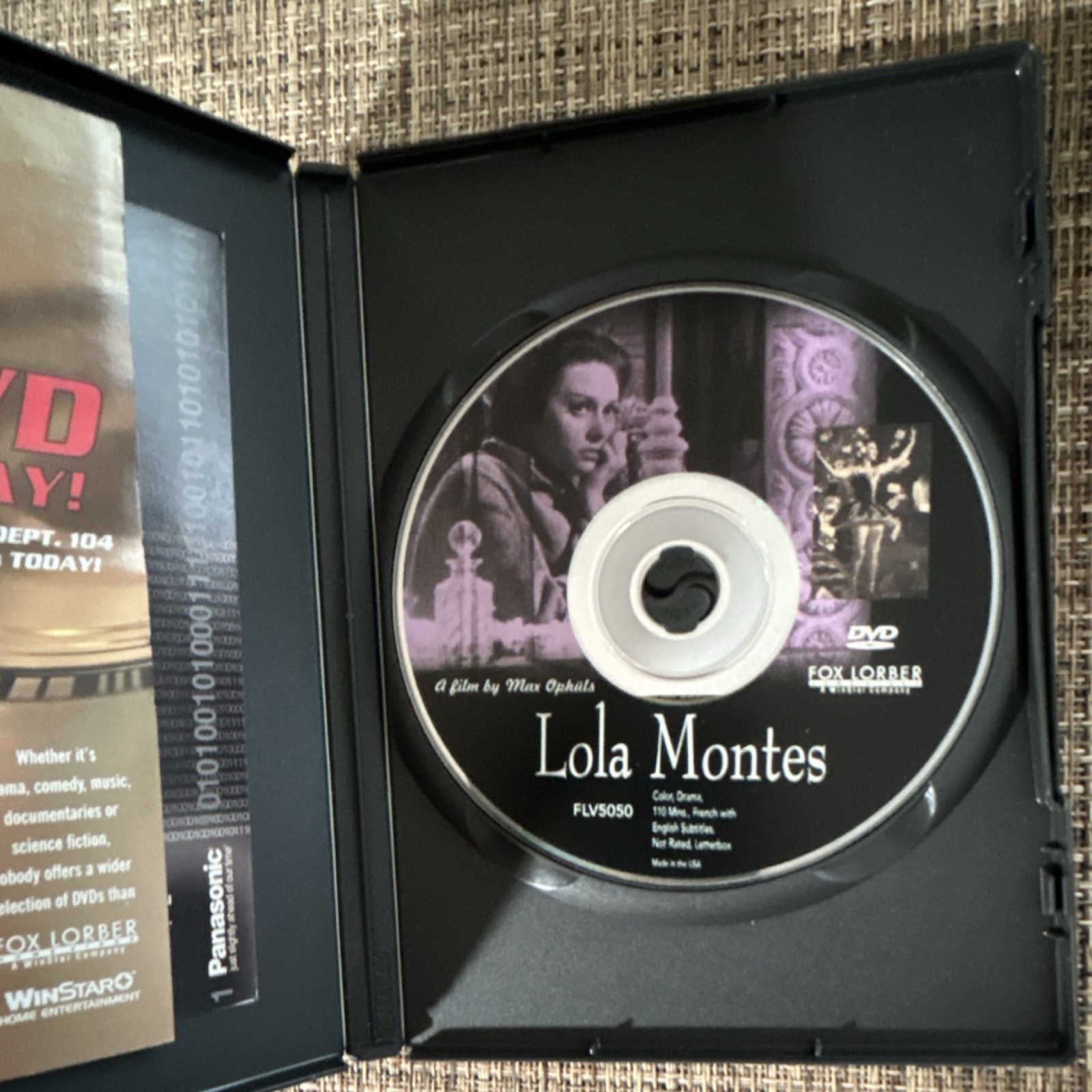 Lola Montes DVD Max Ophüls Martine Carol Ustinov French English Subtitles NTSC