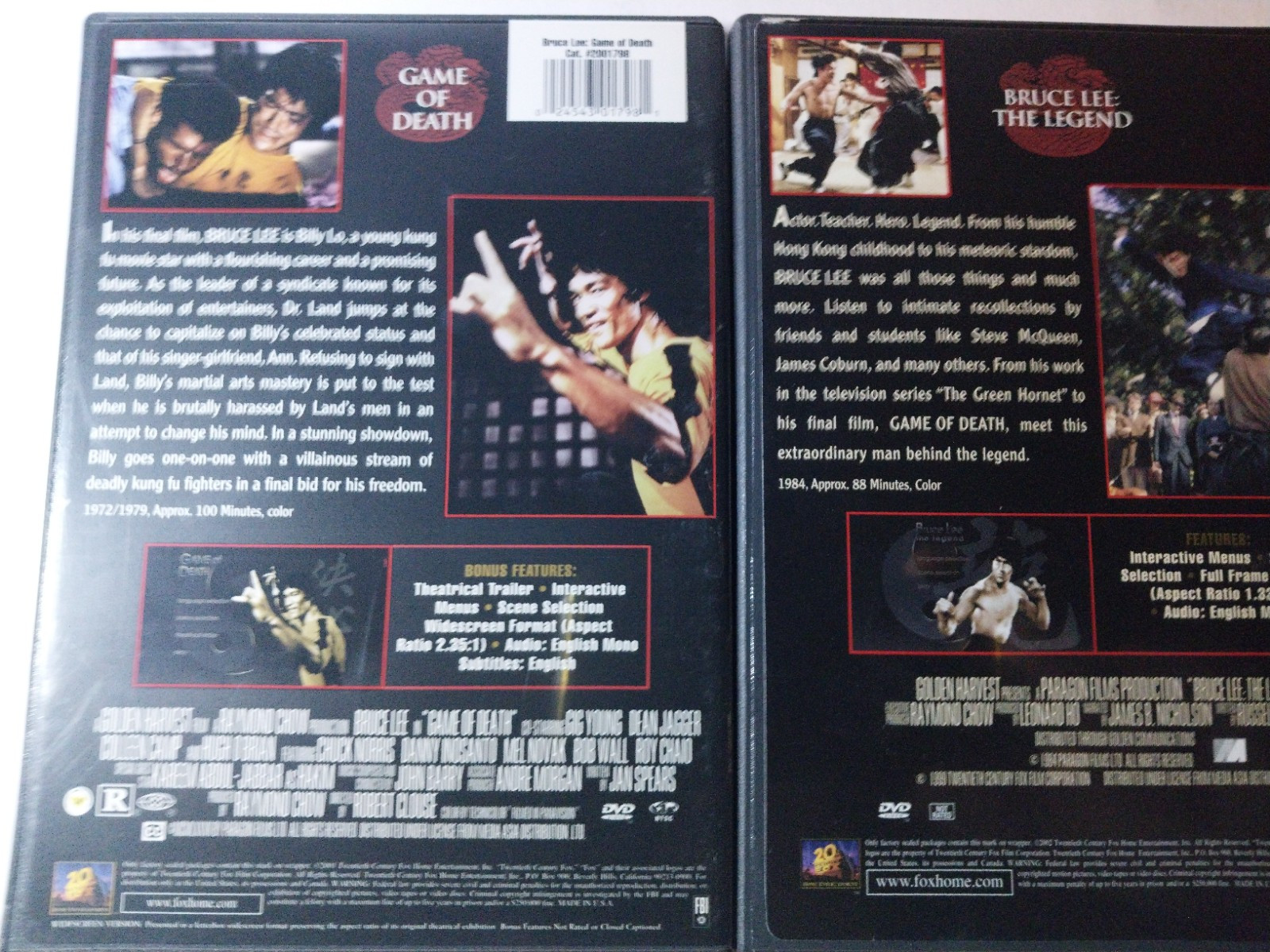 Lot of 5 Martial Arts Movies on DVD (Michelle Yeoh, Chow Yun Fat, Jet Li)