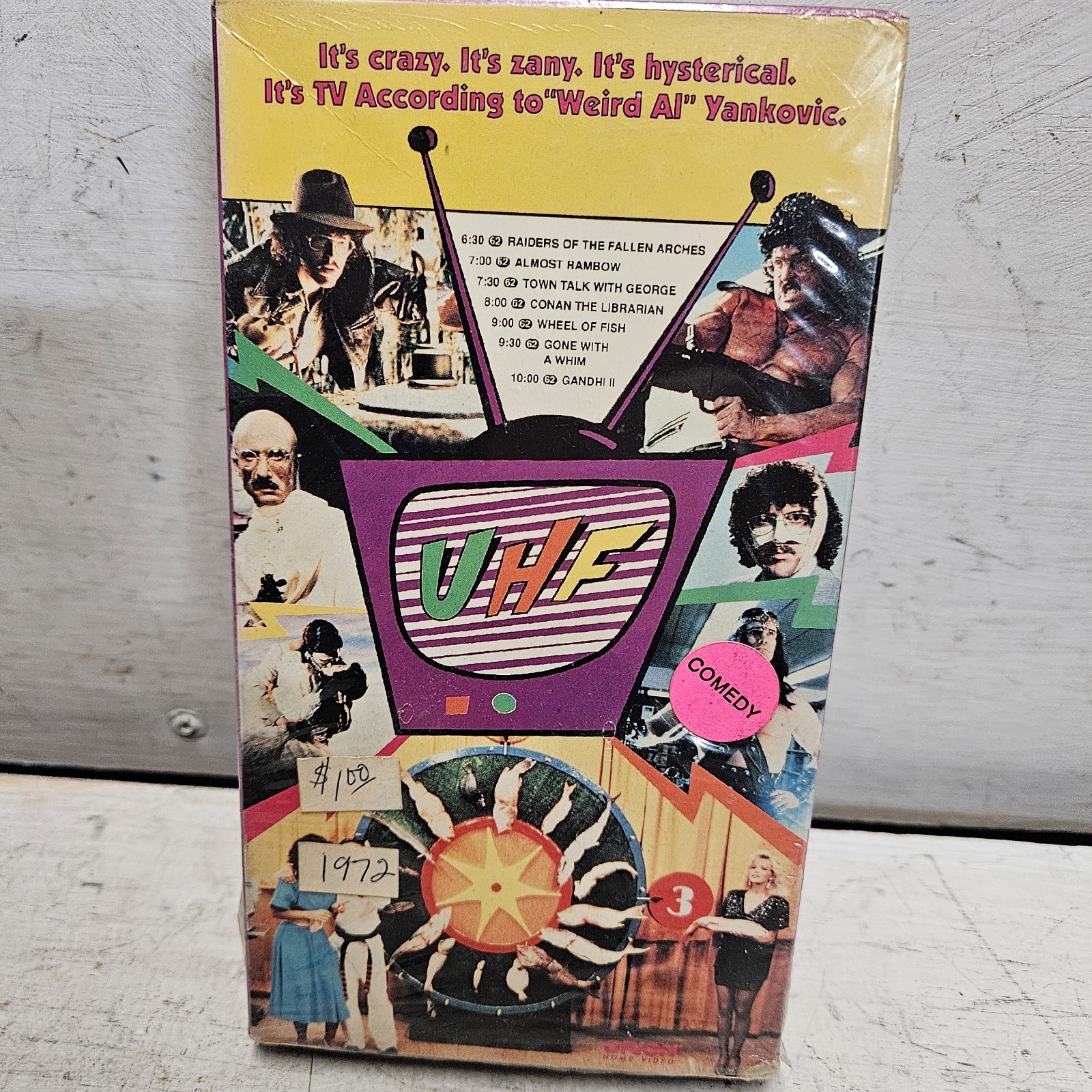UHF (VHS, 1989) Orion Home Video Weird Al Yankovic Movie Vintage Collectible