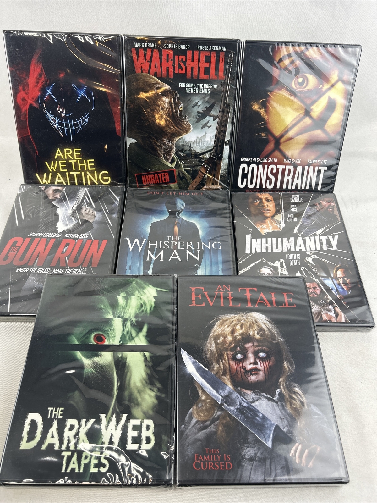 Lot 8 Wild Eye Releasing INDIE HORROR THRILLER DVDs Dark Web Evil NIB NEW SEALED