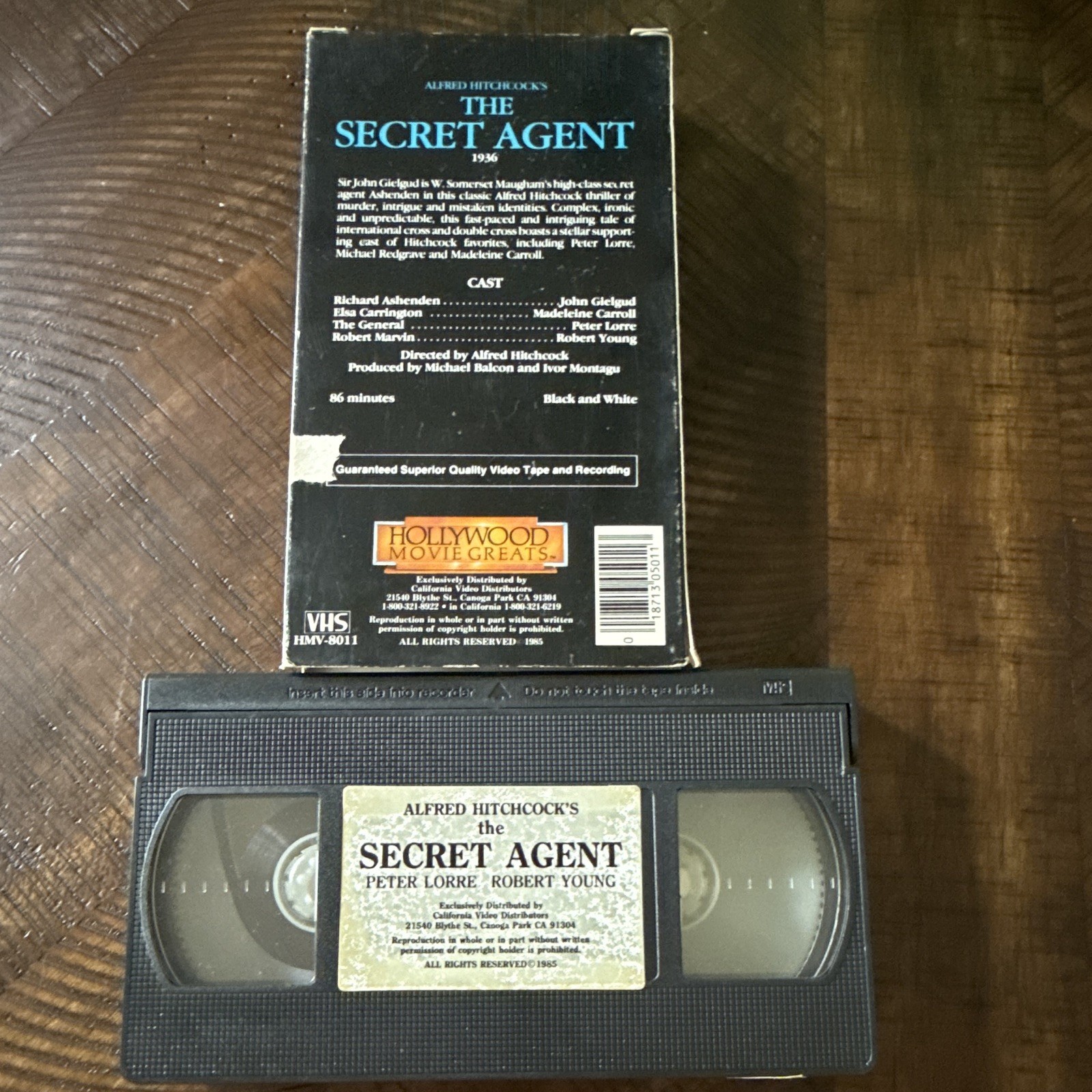 Hollywood Movie Greats Alfred Hitchcock’s The Secret Agent VHS NTSC NR B&W 1936