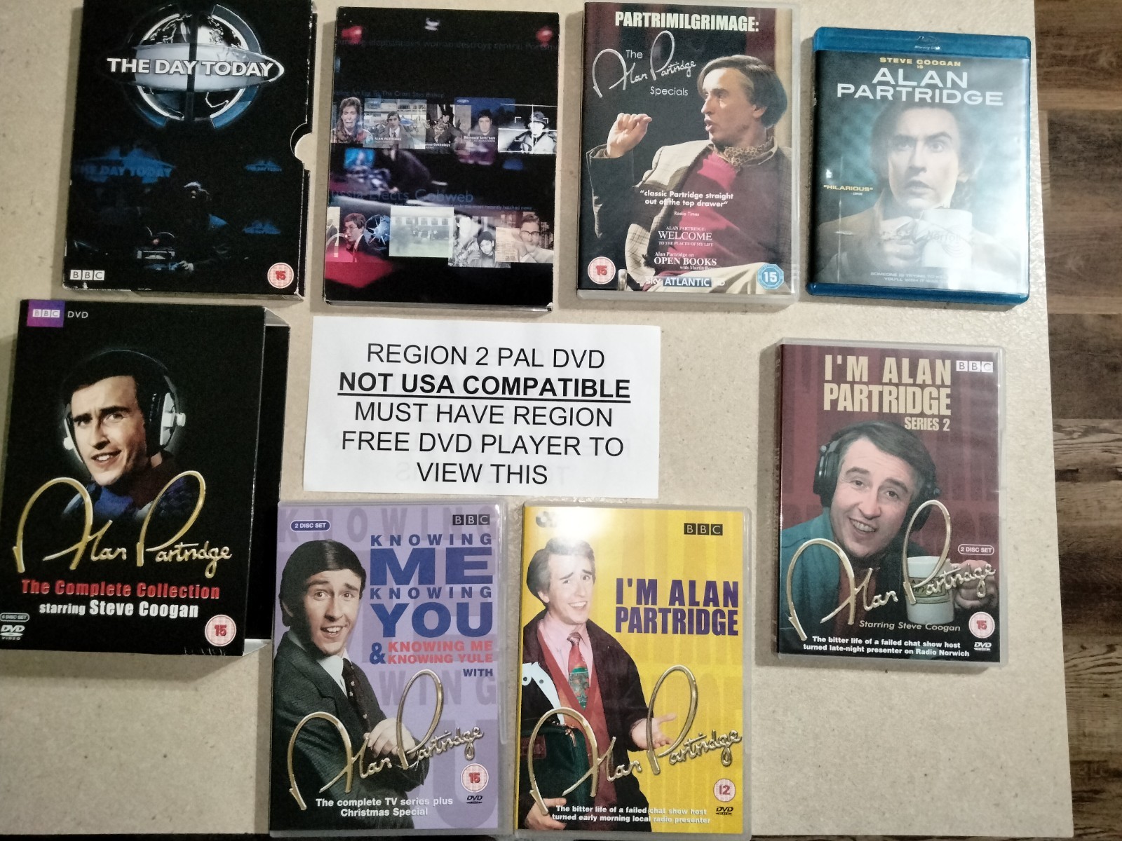 Alan Partridge Collection Lot DVD/Blu-ray REGION 2 PAL Steve Coogan RARE