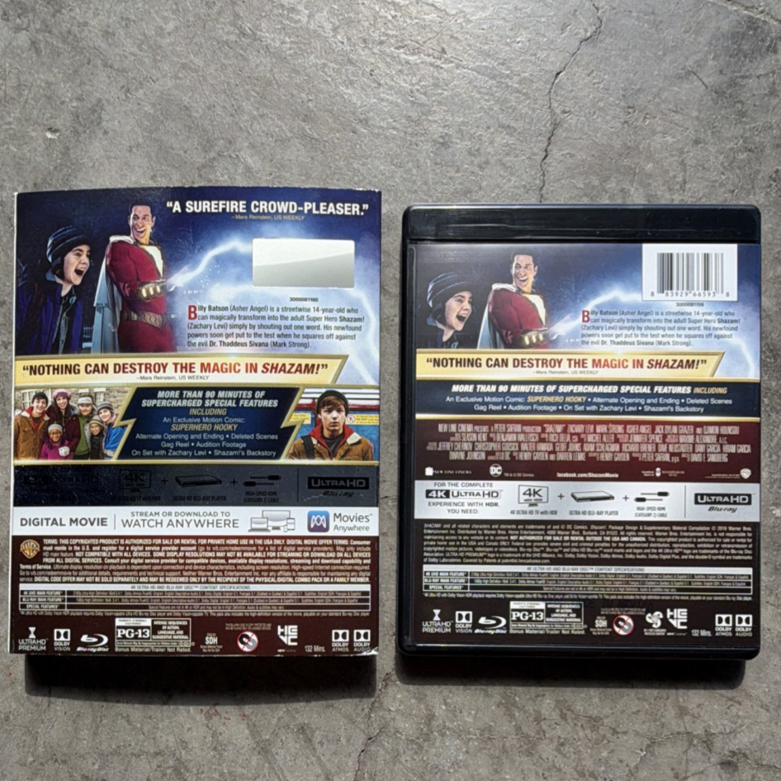 Shazam! 4K Ultra HD Blu-ray Zachary Levi David F. Sandberg Superhero Comedy