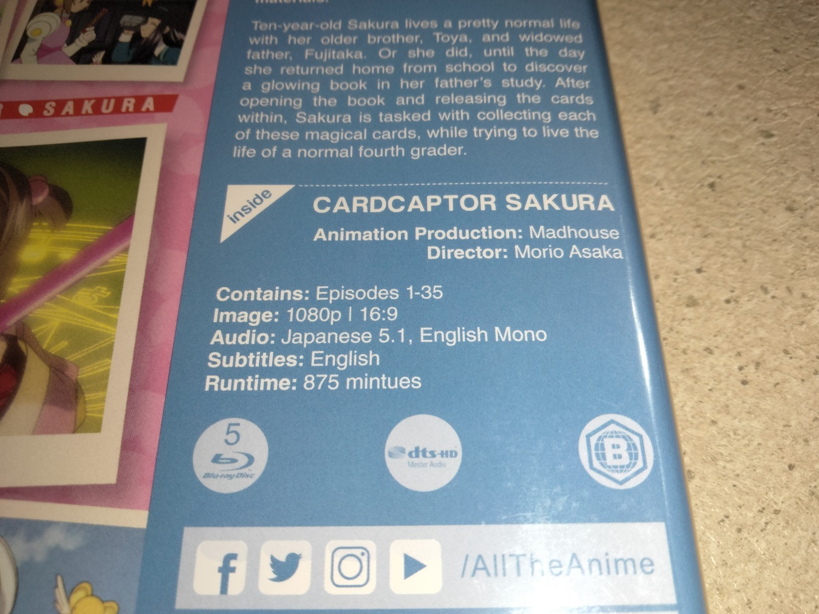 NEW Cardcaptor Sakura 1998 Complete Series Blu-ray REGION B Anime 10 Discs