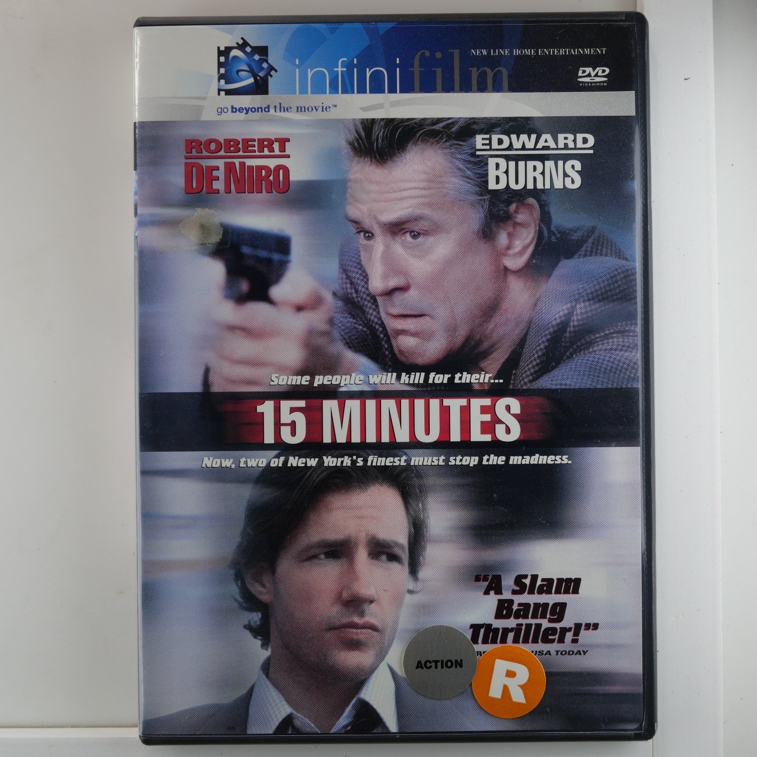 15 MINUTES DVD 2001 infinifilm Robert De Niro Edward Burns Action Thriller
