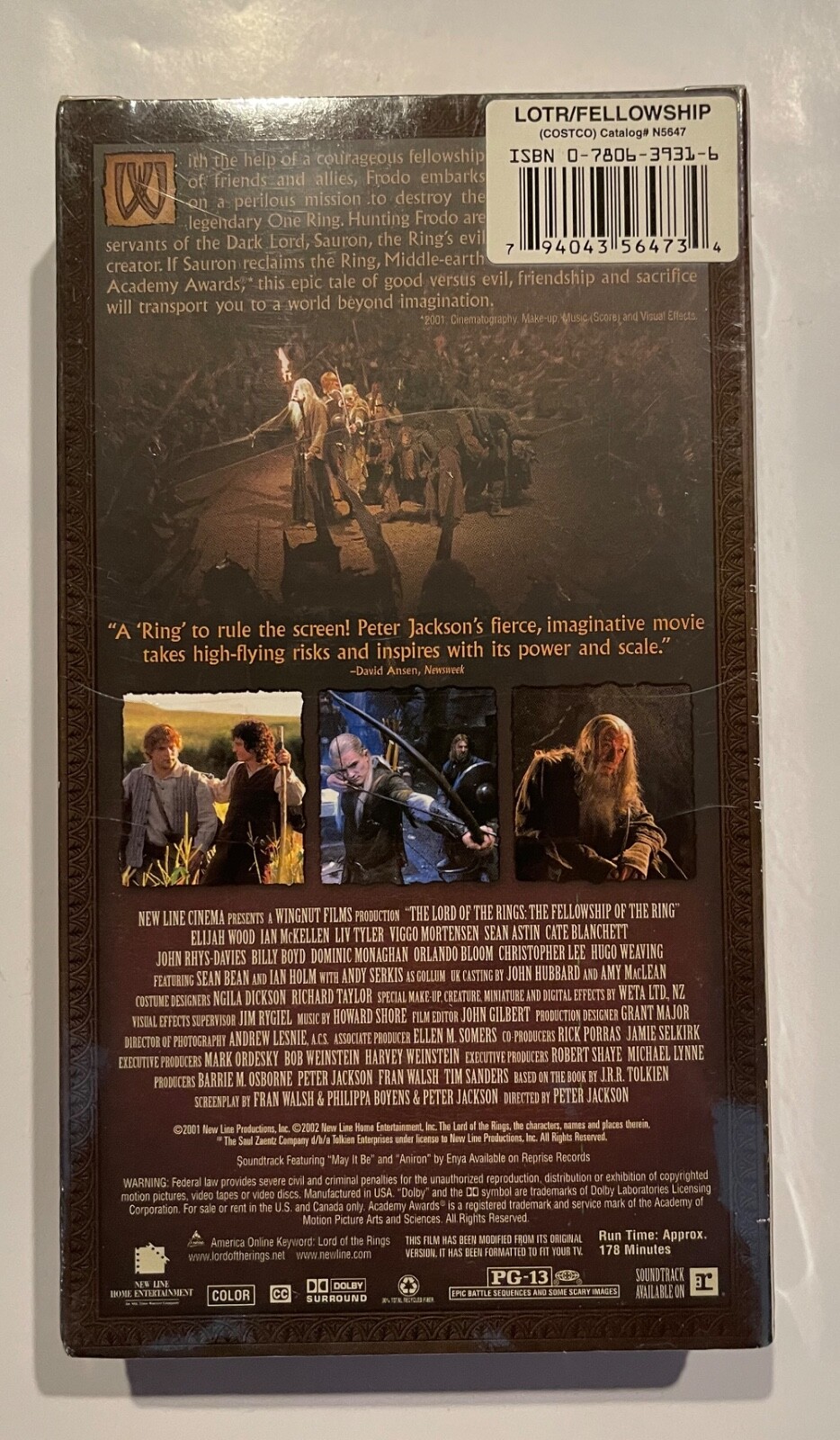 The Lord of the Rings Fellowship of the Ring 2002 VHS Sealed – Never Circulated