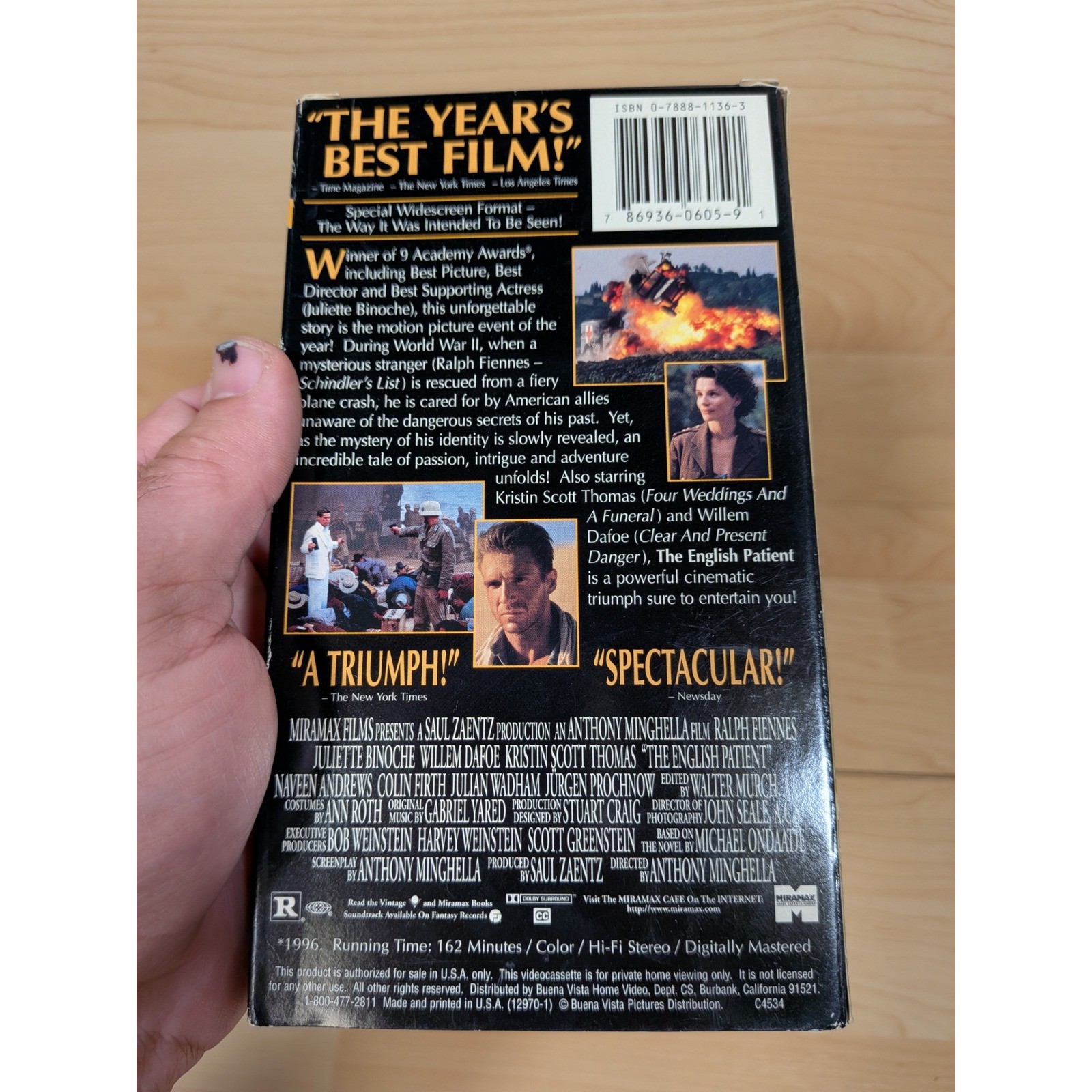 The English Patient VHS 1996 Miramax !1 FREE When You Buy 2!