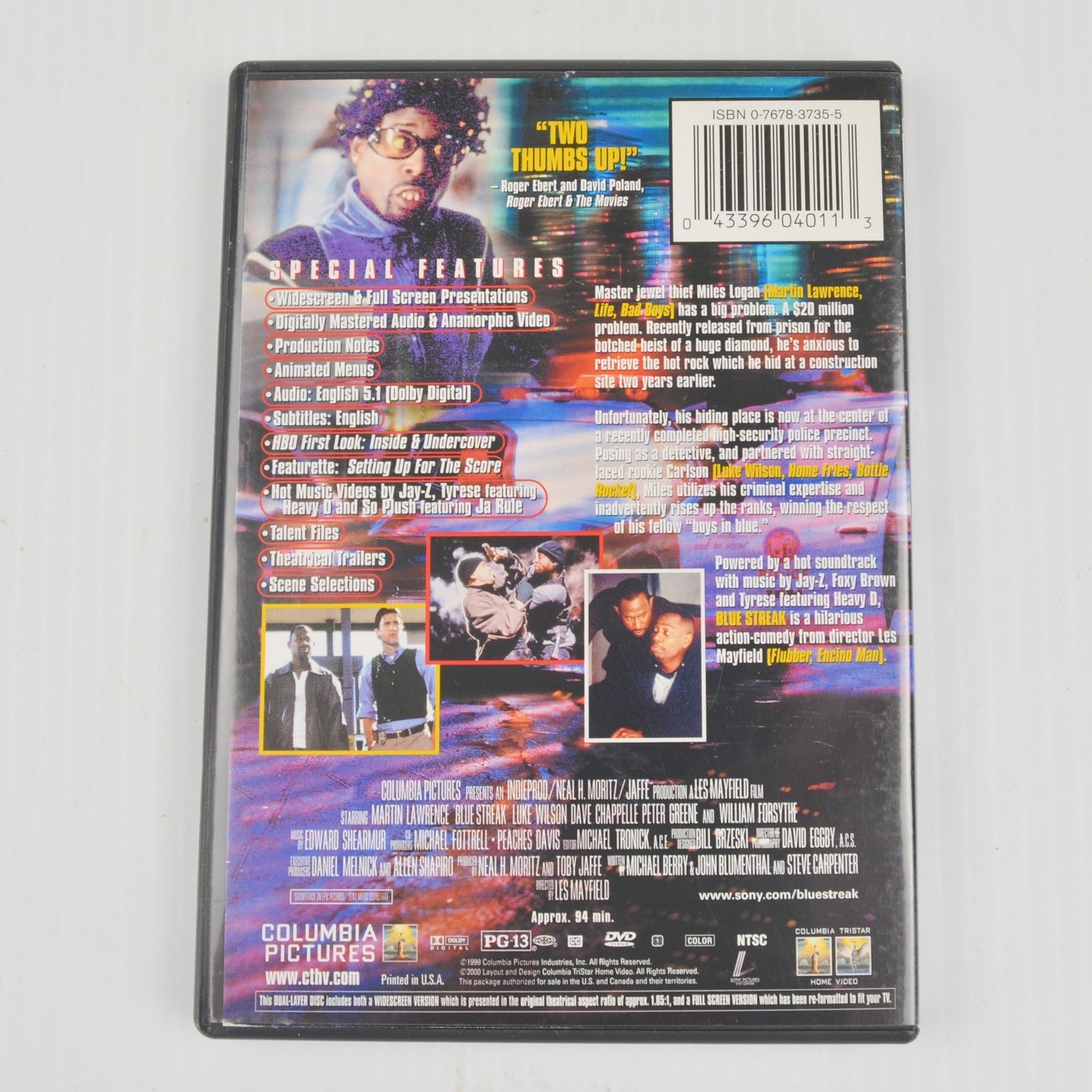 Blue Streak (DVD, 2000) – Martin Lawrence – Special Edition