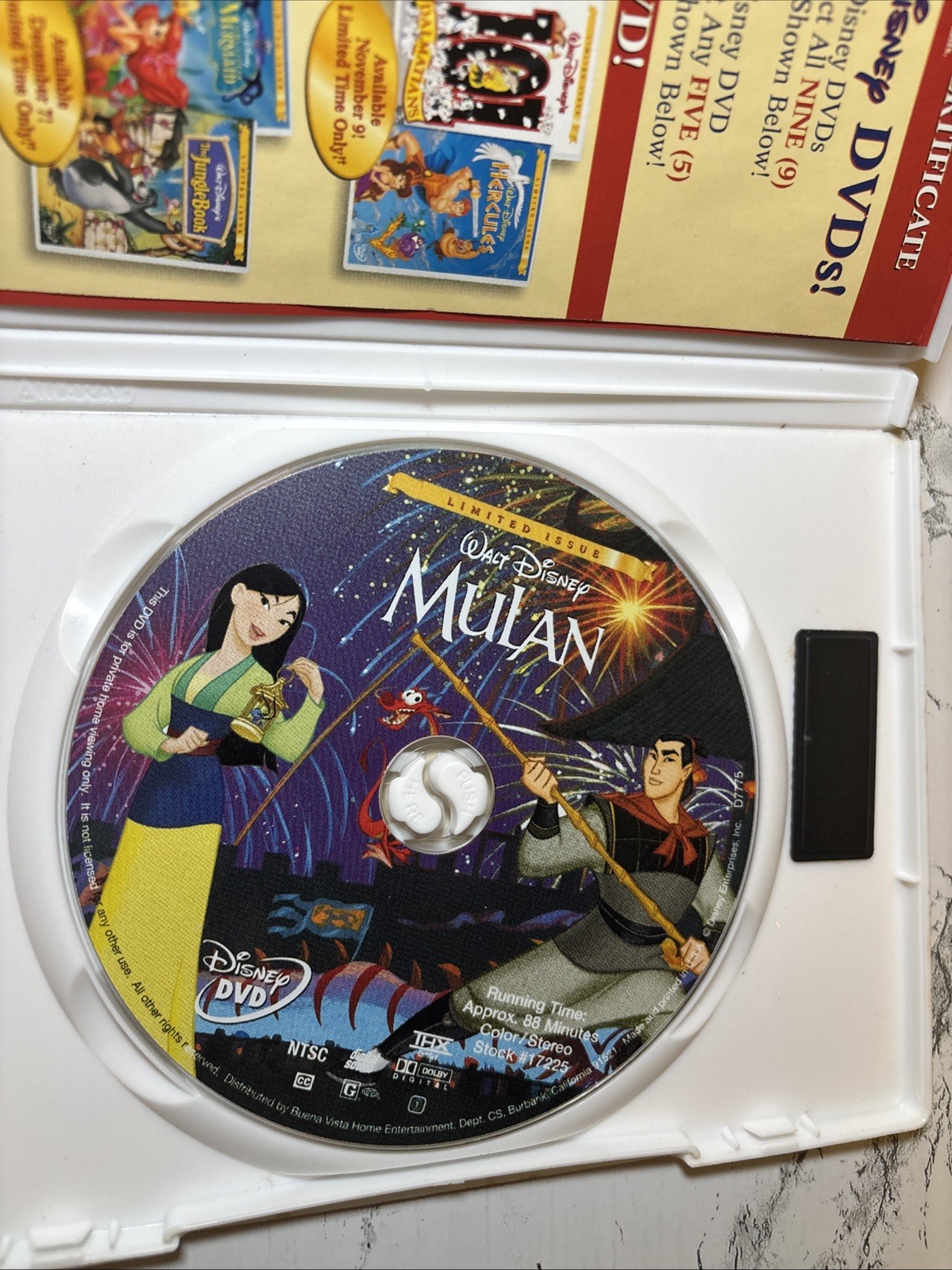 Mulan – Limited Issue (DVD, 1999, Wide/Full Screen) NEW Sealed