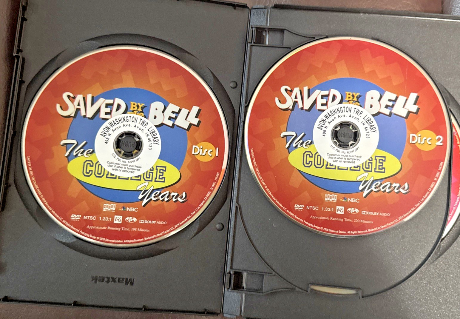Lot of 3 ; Saved By The Bell; Years 1-4; College Years: Movies; 16 discs; EX-Lib