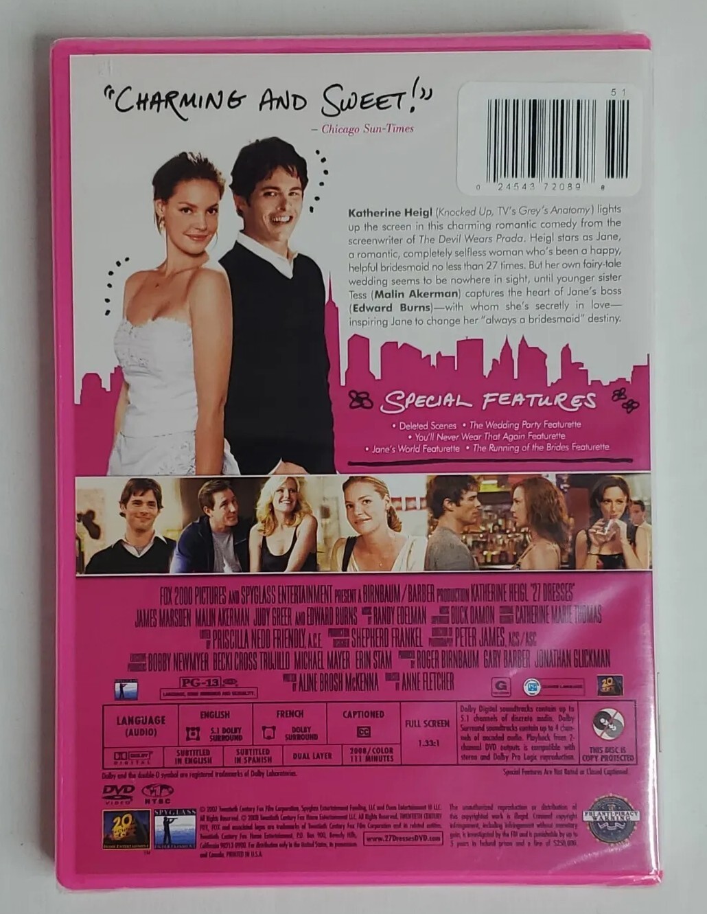 27 Dresses Movie DVD Sealed Promo 111 Minute Video 2008 Full Screen