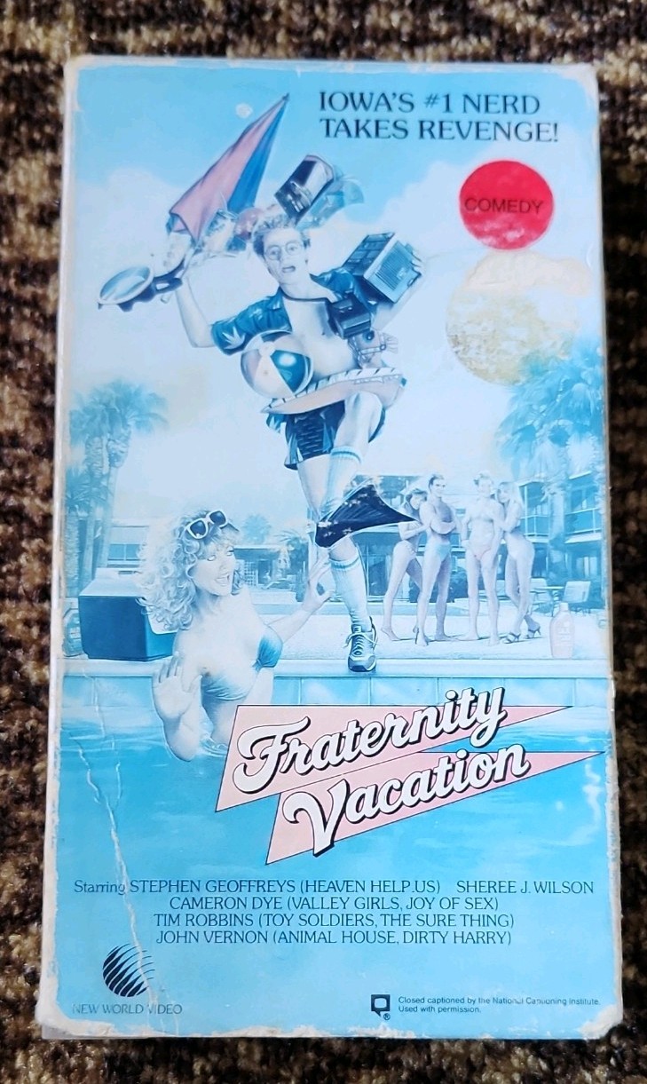 Fraternity Vacation (VHS, 1985) New World 80s Cult College Comedy Rare