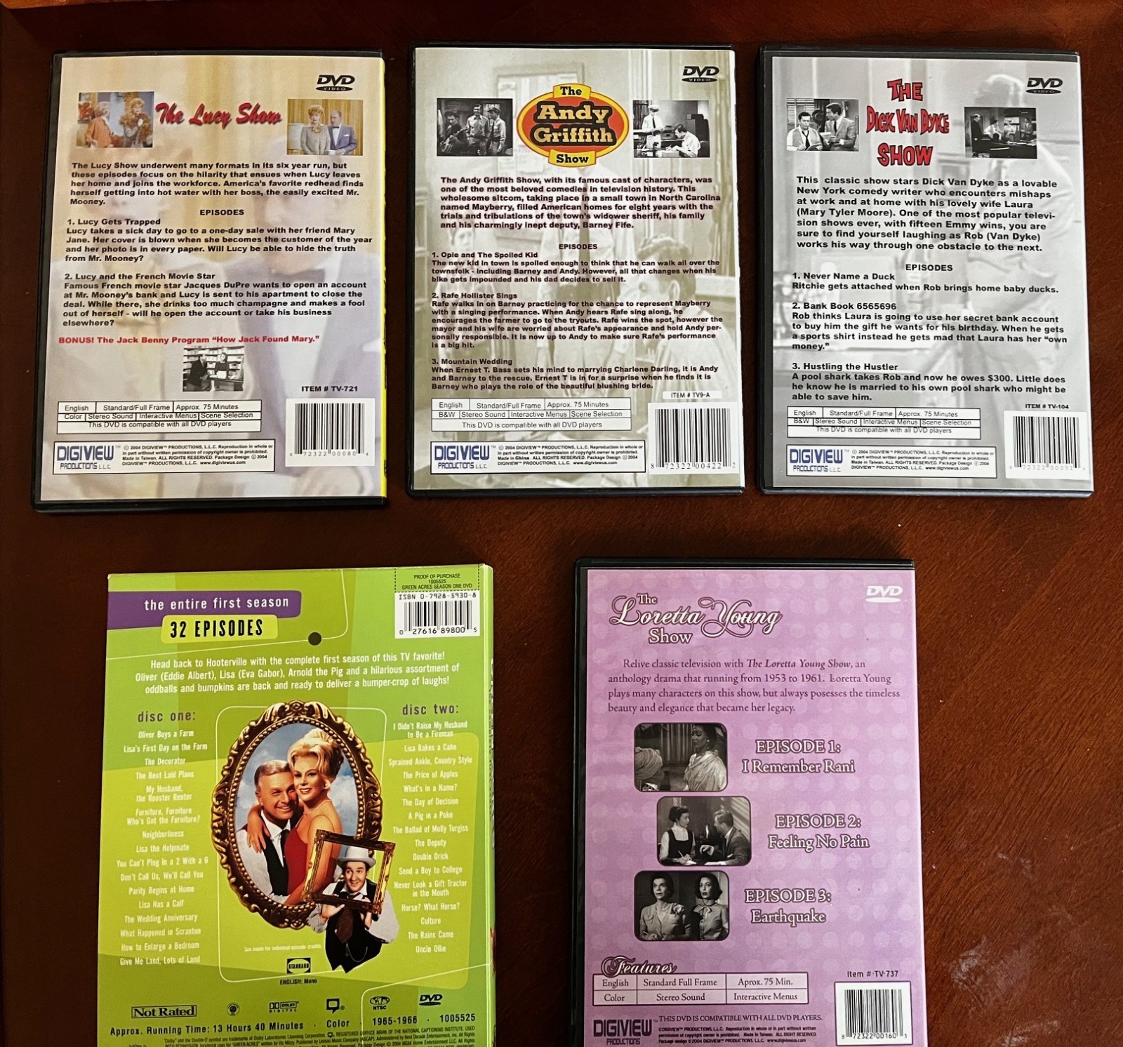 Classic TV DVD Lot Lucy Andy Griffith Dick Van Dyke Green Acres Loretta Young