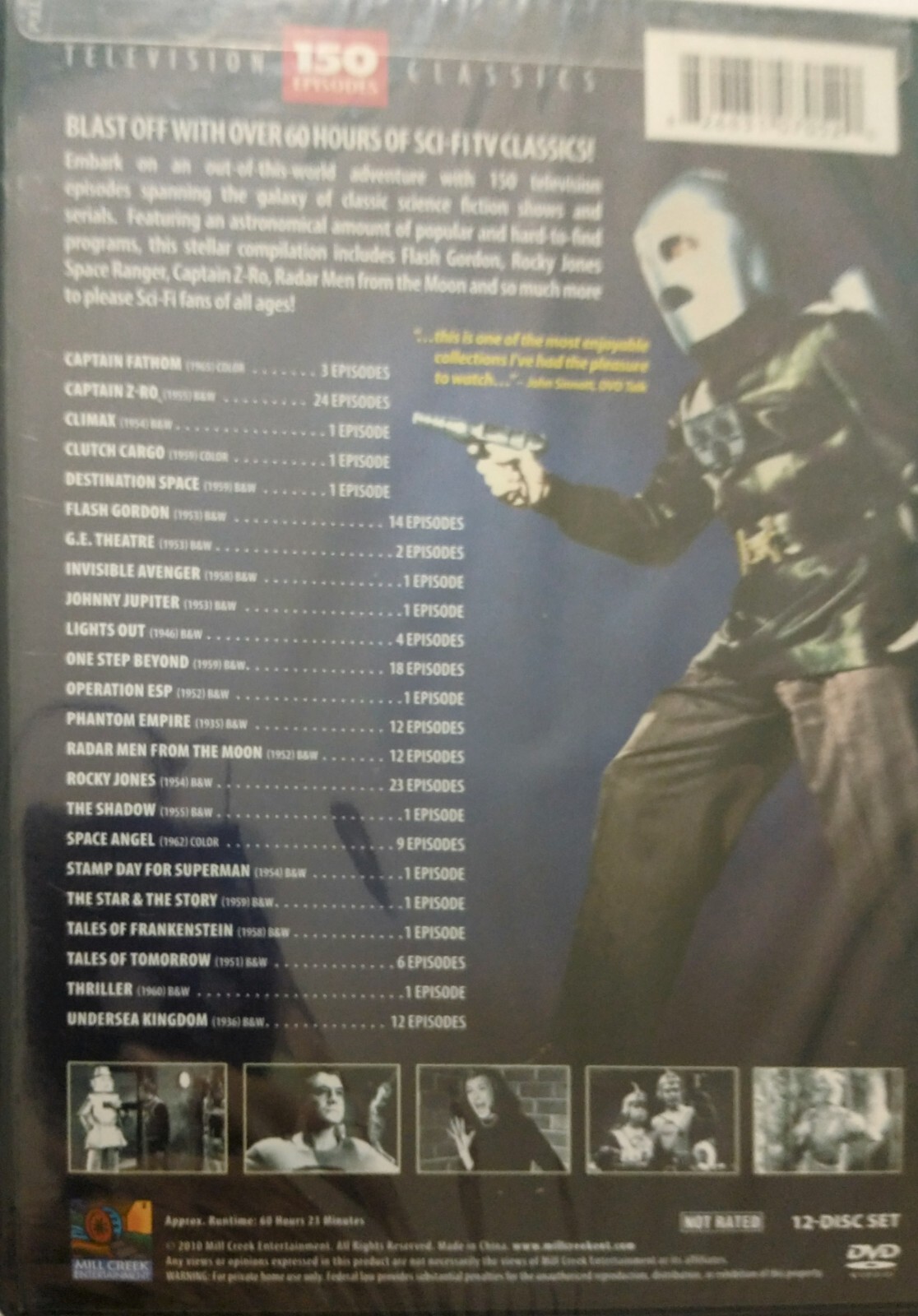 Classic Sci-Fi TV – 150 Episodes, New DVDs Sealed.