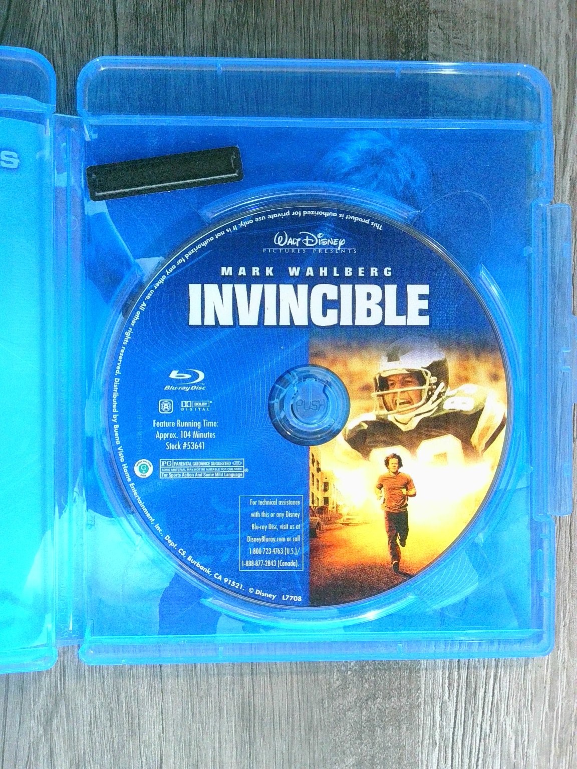 Invincible Blu-ray 2006 Mark Wahlberg Sports Drama Walt Disney