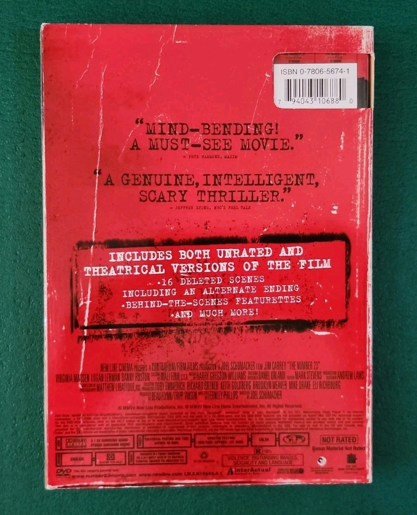 The Number 23 Unrated Infinifilm Edition DVD – DVD By Jim Carrey