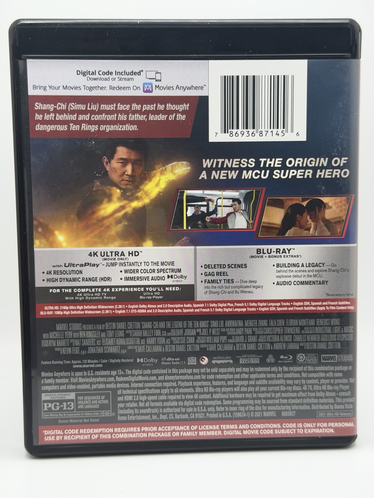 Shang-Chi and the Legend of the Ten Rings (Ultra HD, 2021) No Digital