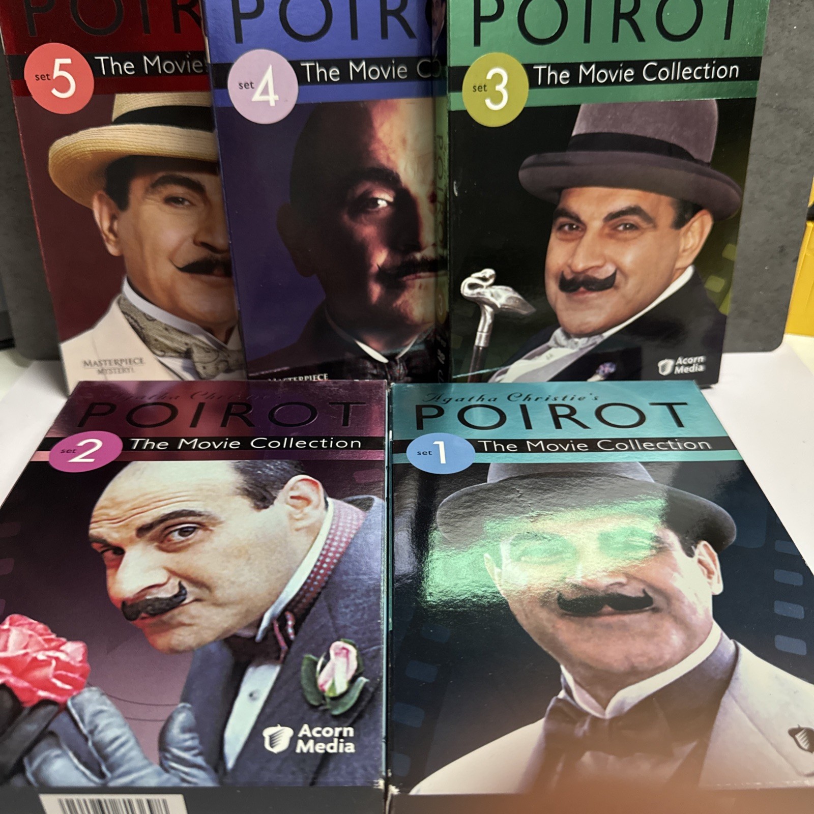 Agatha Christie POIROT MOVIE COLLECTION 1 2 3 4 5 DVD A&E TV Detective Series
