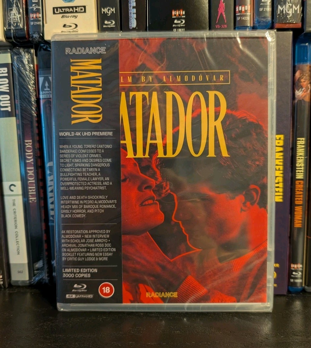Matador (1986) 4K + Blu-ray Radiance Antonio Banderas Pedro Almodóvar OOP NEW!