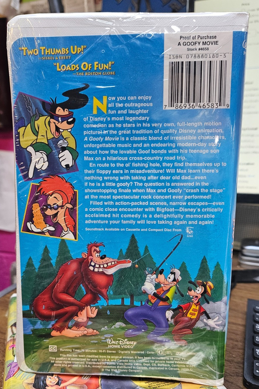 A GOOFY MOVIE Disney 1995 Release Factory Sealed VHS Tape