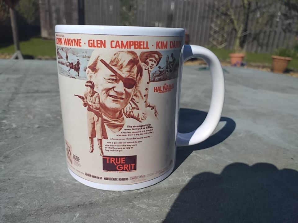 True Grit John Wayne Glen Campbell Film Poster 11 oz Cup / Mug Birthday Gift