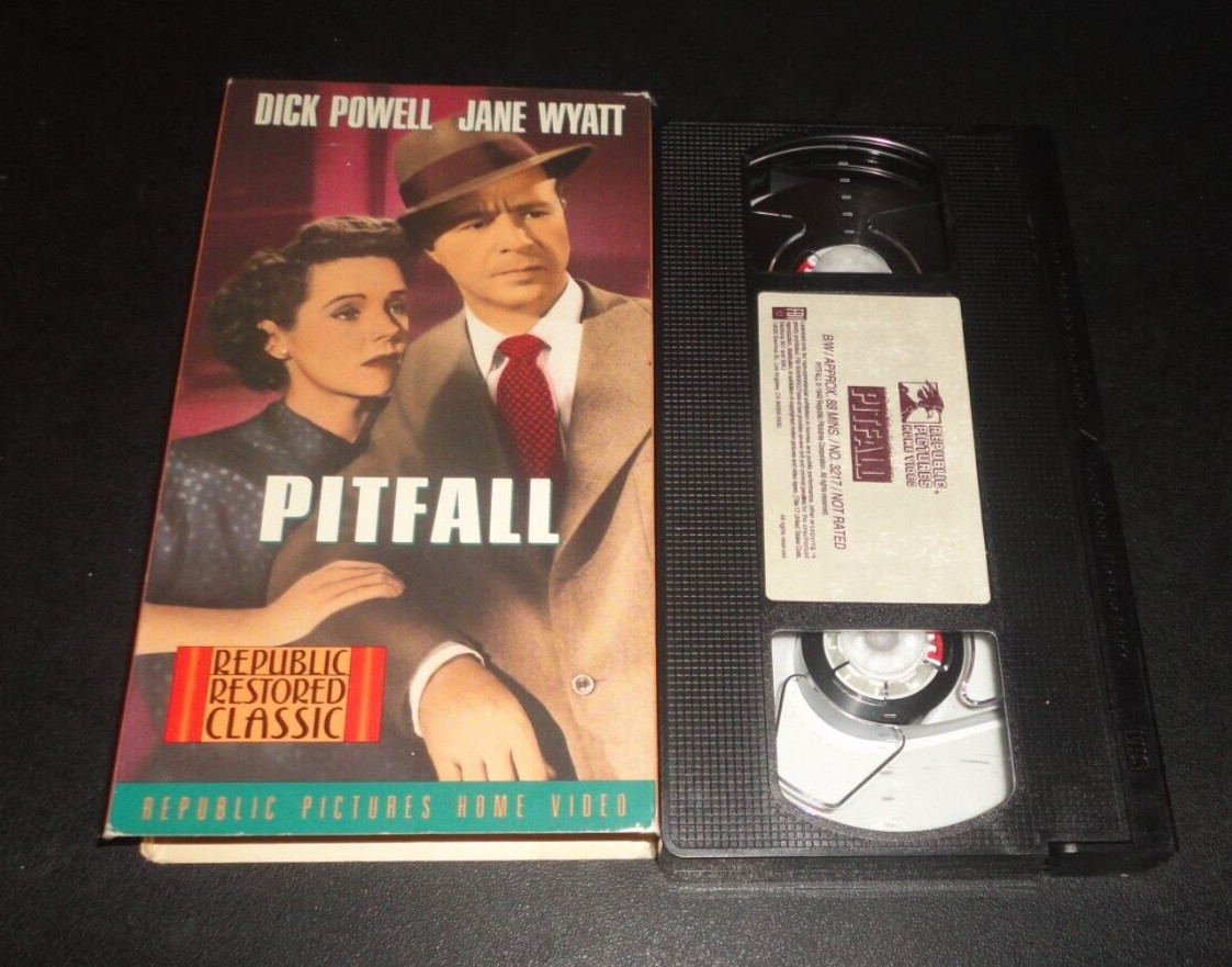 Pitfall (VHS, 1948) Dick Powell Rare Film-Noir Crime Thriller OOP Non-Rental