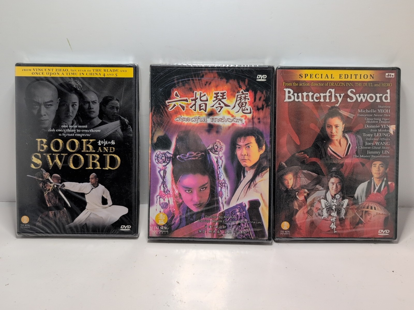 Tai Seng Martial Arts DVD Lot 3 Sealed Wuxia Kung Fu Butterfly Sword Deadful New