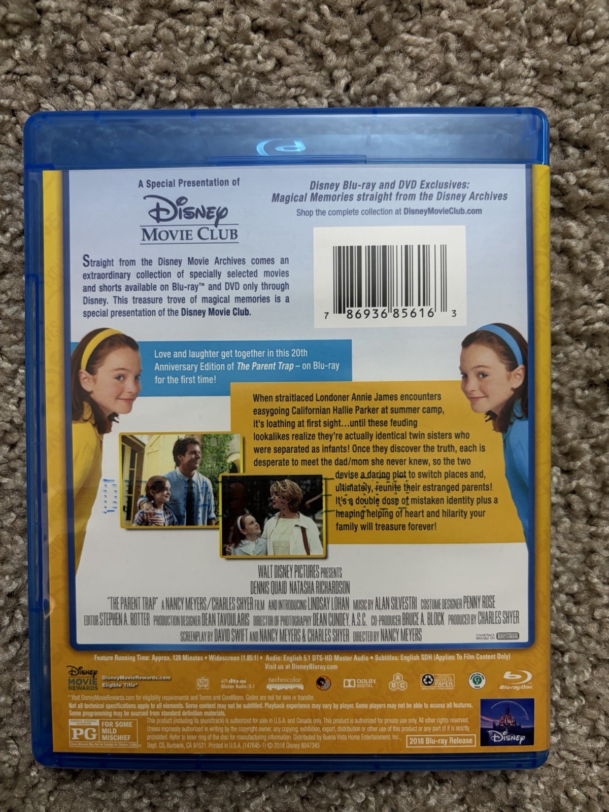 The Parent Trap 1998 Blu-ray DMC Exclusive 20th Anniversary Edition