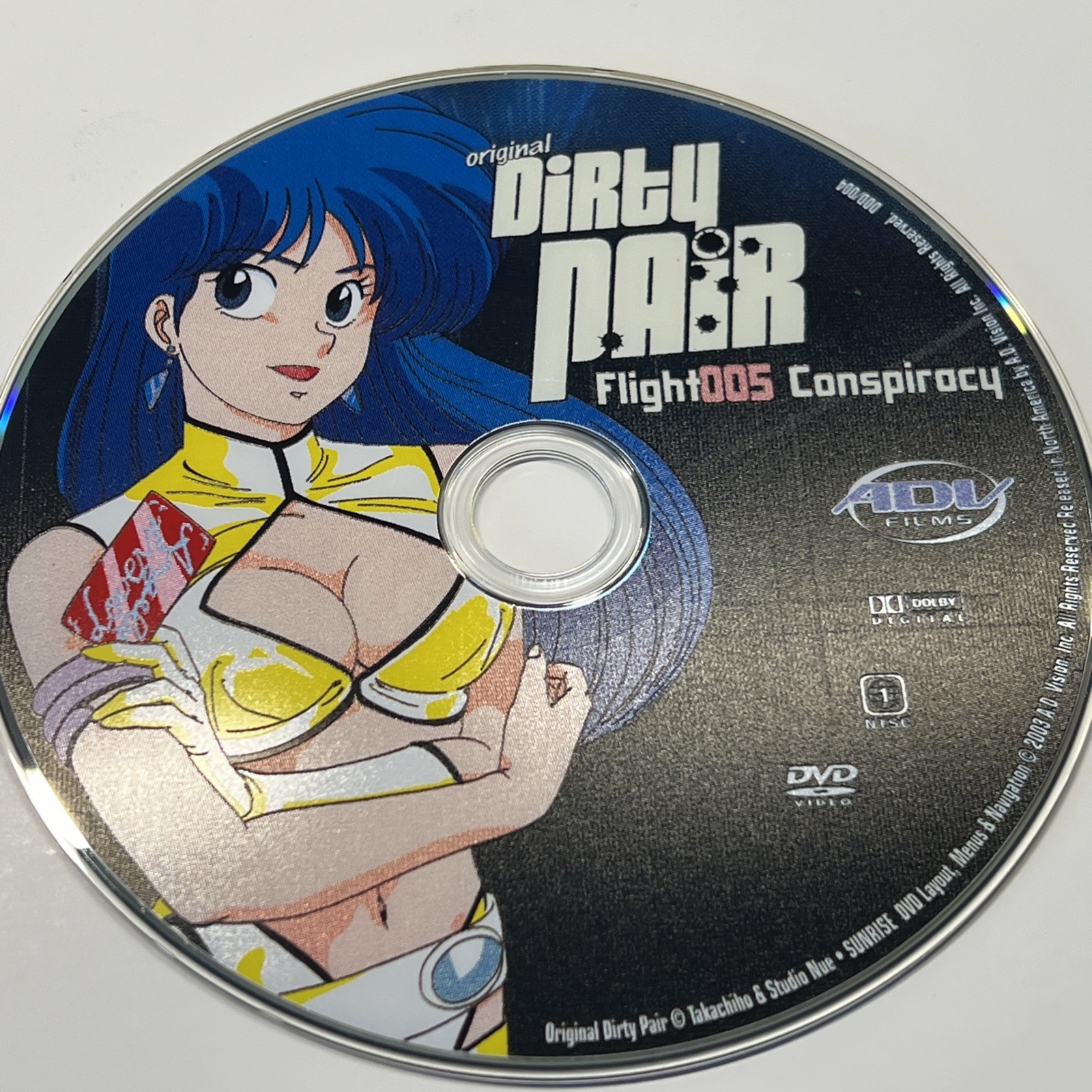 Original Dirty Pair – Flight 005 Conspiracy (DVD, 2003) Disc Only