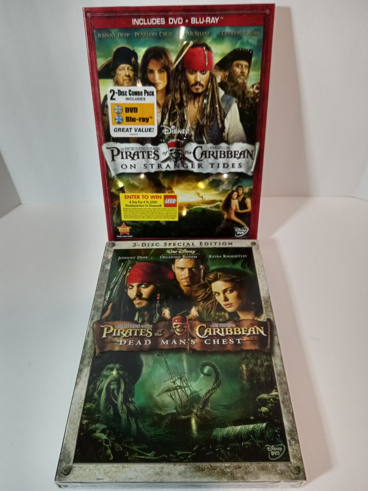 Pirates of the Caribbean: on Stranger Tides DVD + Blu-ray + Dead Man’s Chest DVD