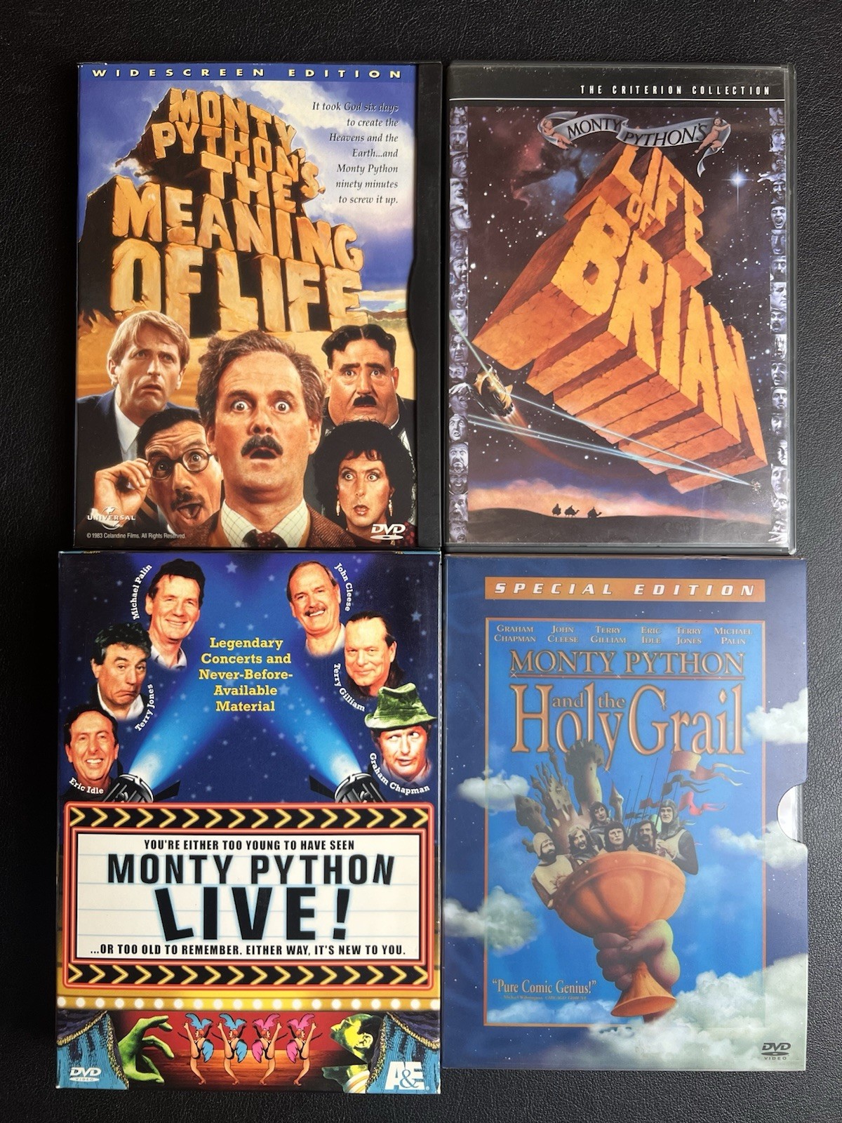 Monty Python DVD Lot Holy Grail Life of Brian Criterion Meaning of Life Live