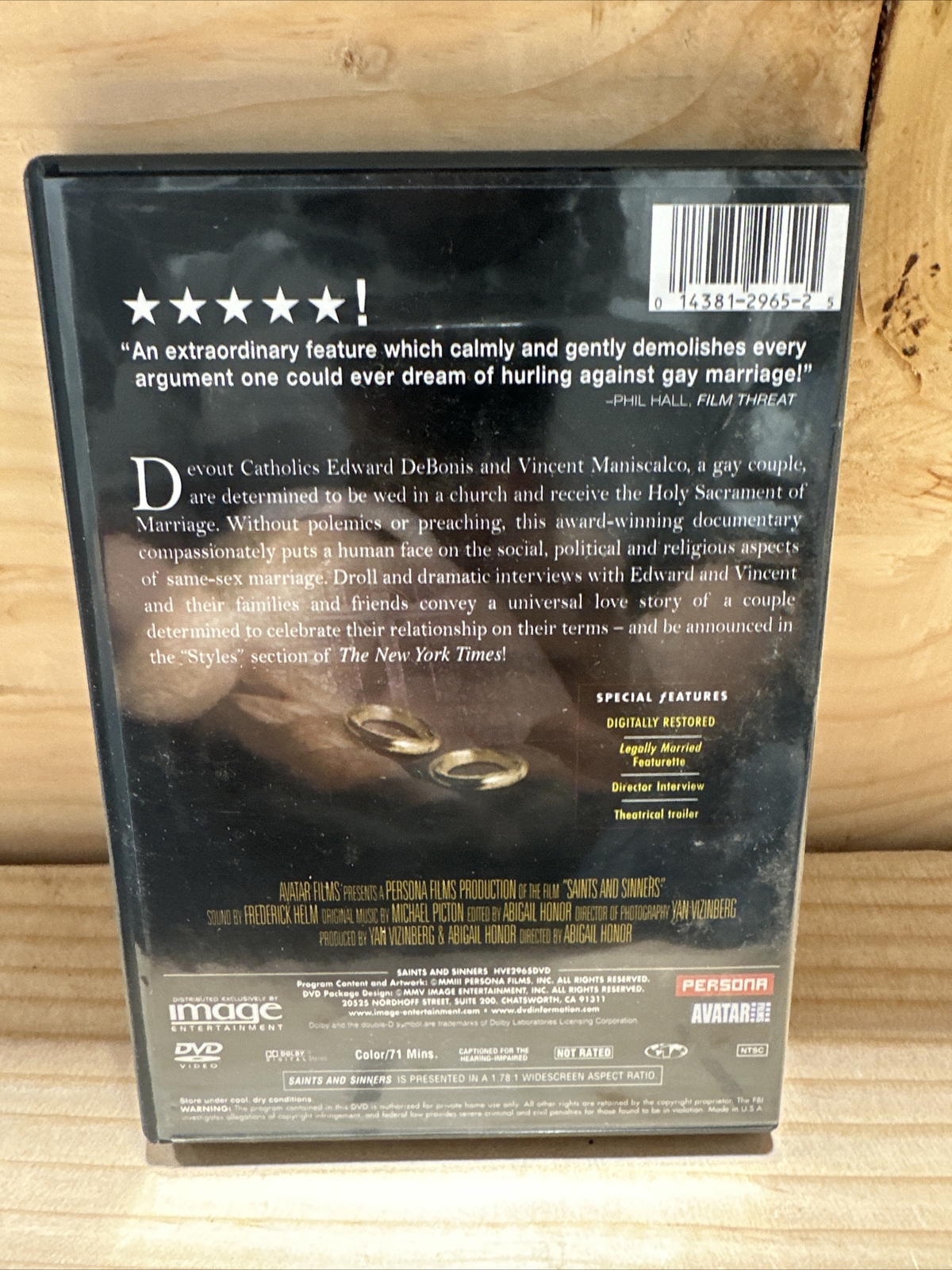 Saints and Sinners DVD