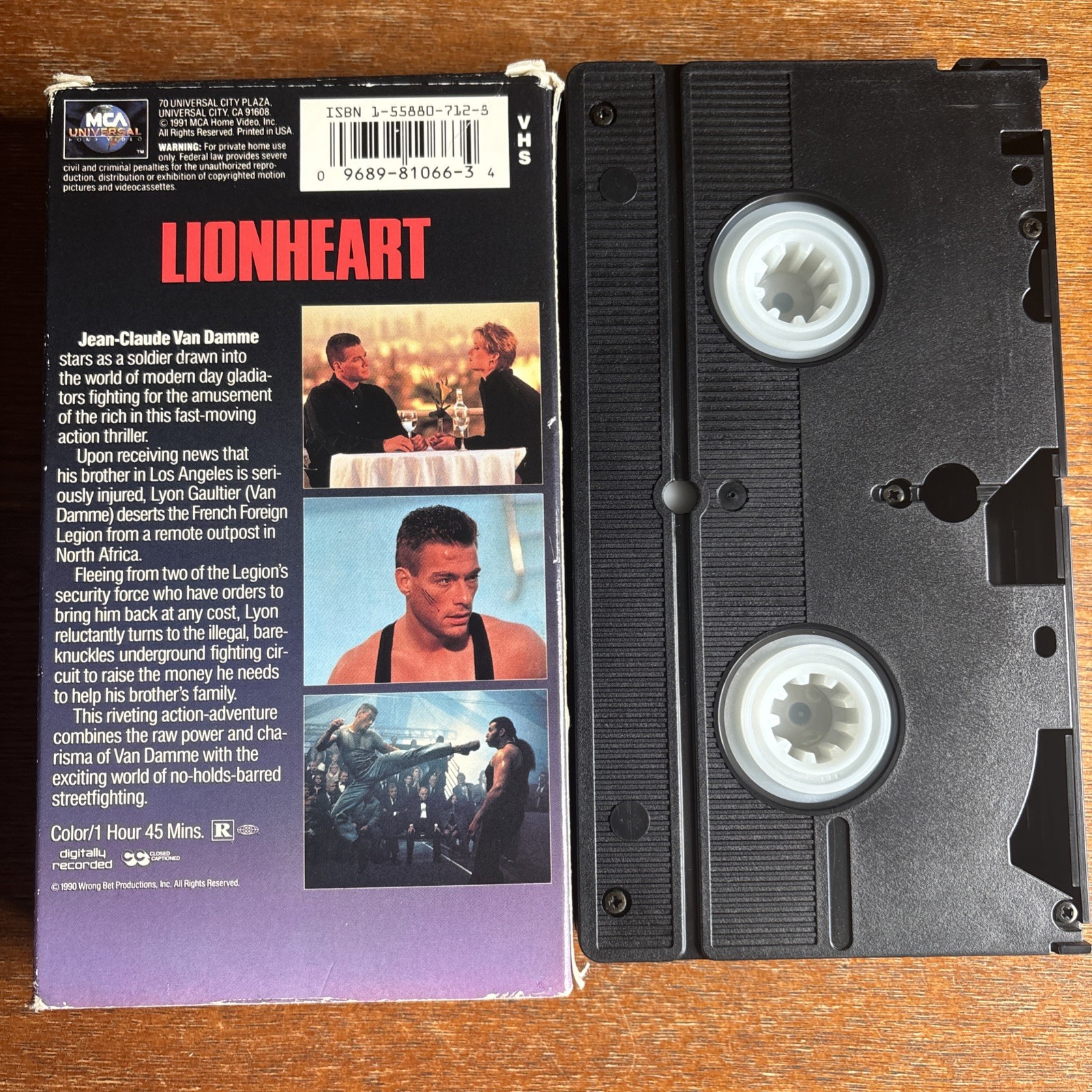 Lionheart VHS -Jean Claude Van Damme Brian Thompson Sheldon Lettich Action MMA