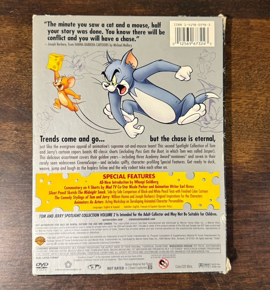 Tom and Jerry – Spotlight Collection: Vol. 2 (DVD, 2005, 2 Disc Set) Fullscreen