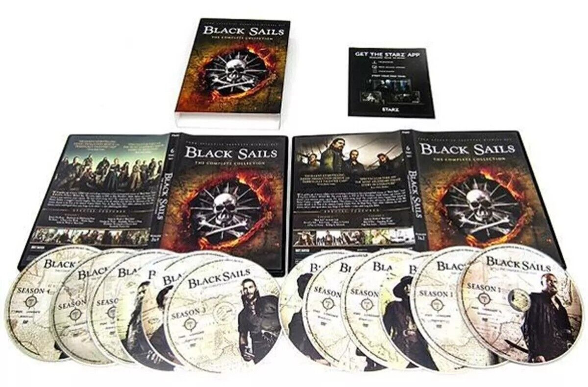 Black Sails The Complete Series Collection(DVD,2018,12-Disc Set,Seasons 1-4)NEW