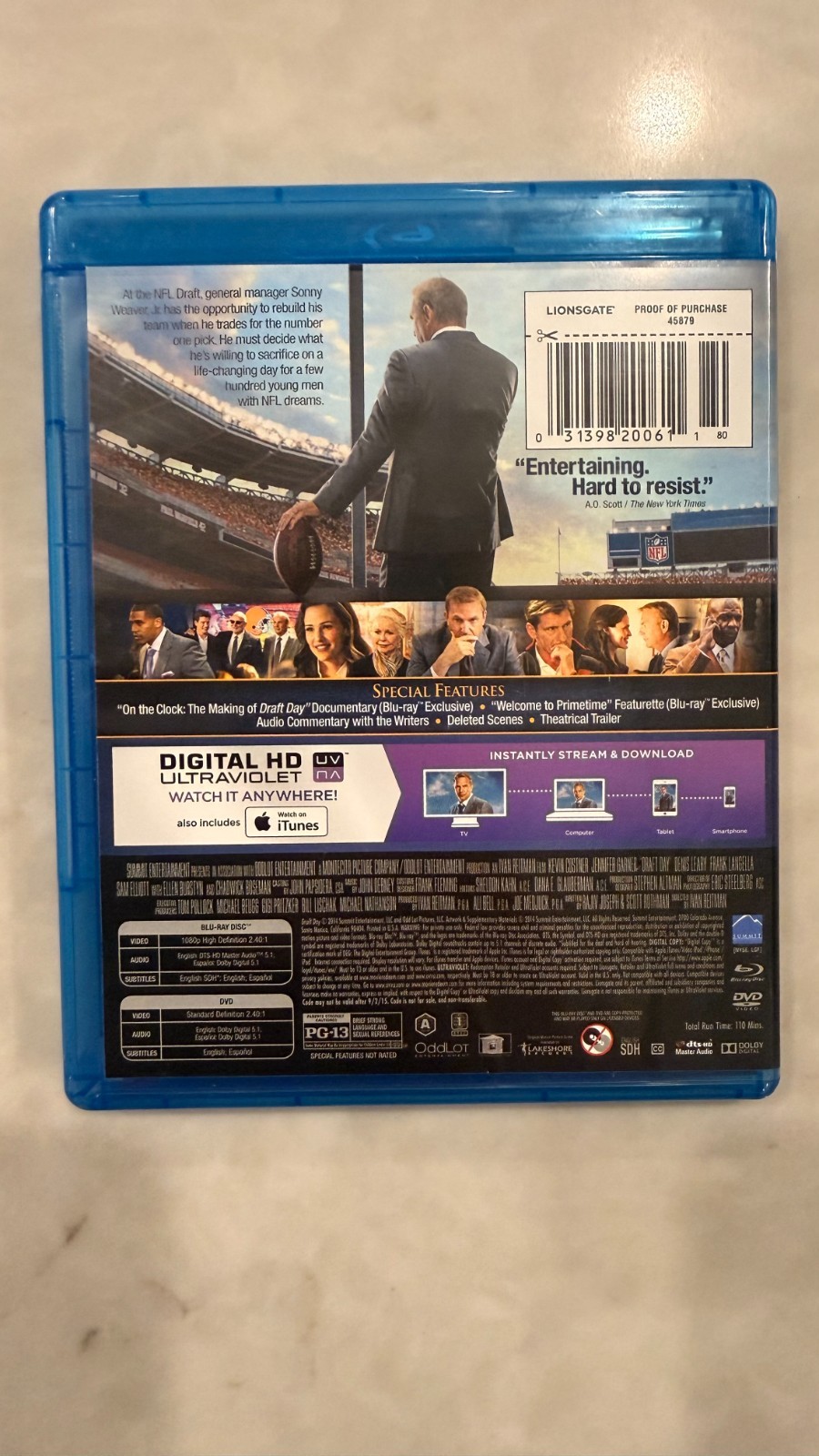 Draft Day Blu-Ray + DVD + Digital HD