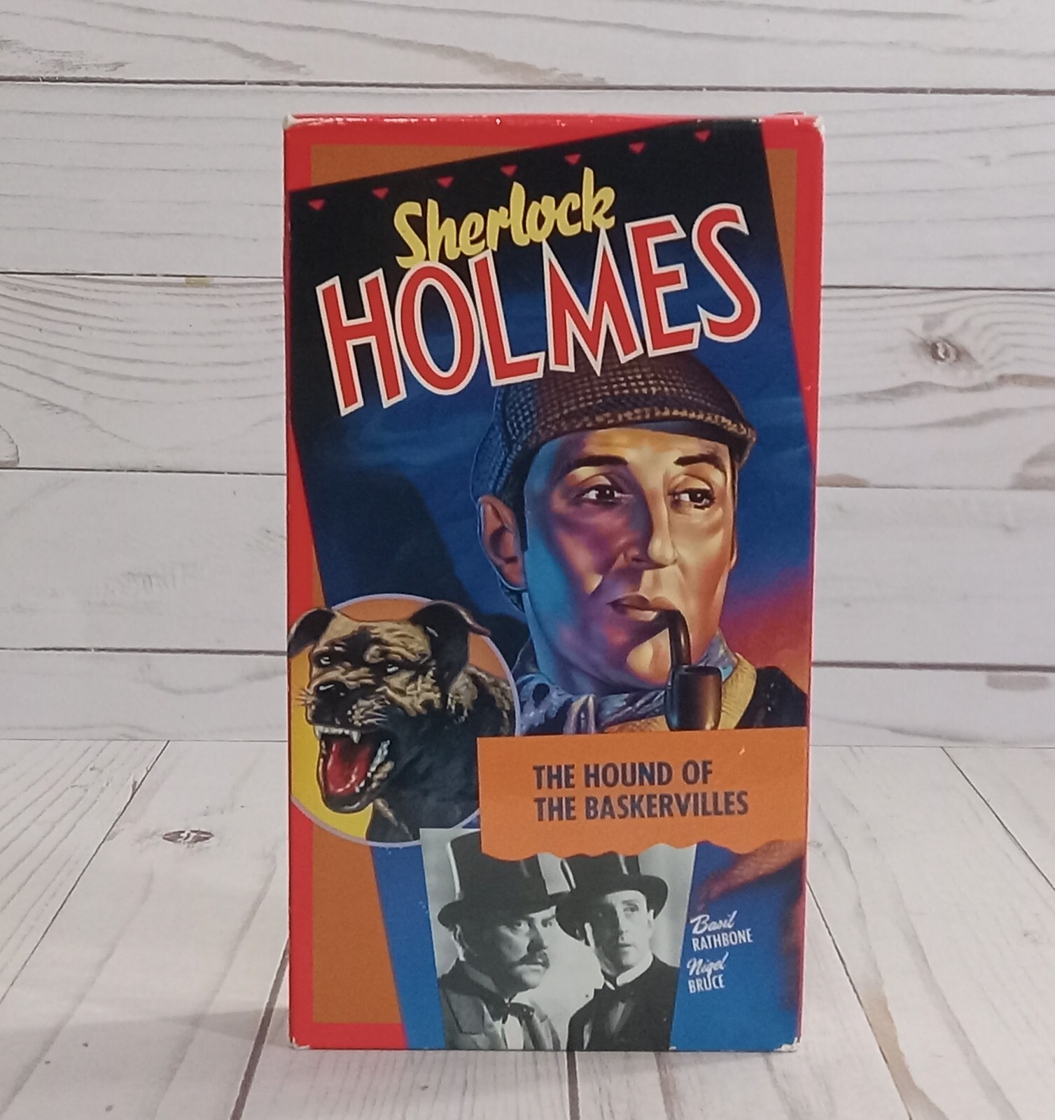 The Hound of the Baskervilles VHS Tape 1939 Mystery Basil Rathbone Nigel Bruce