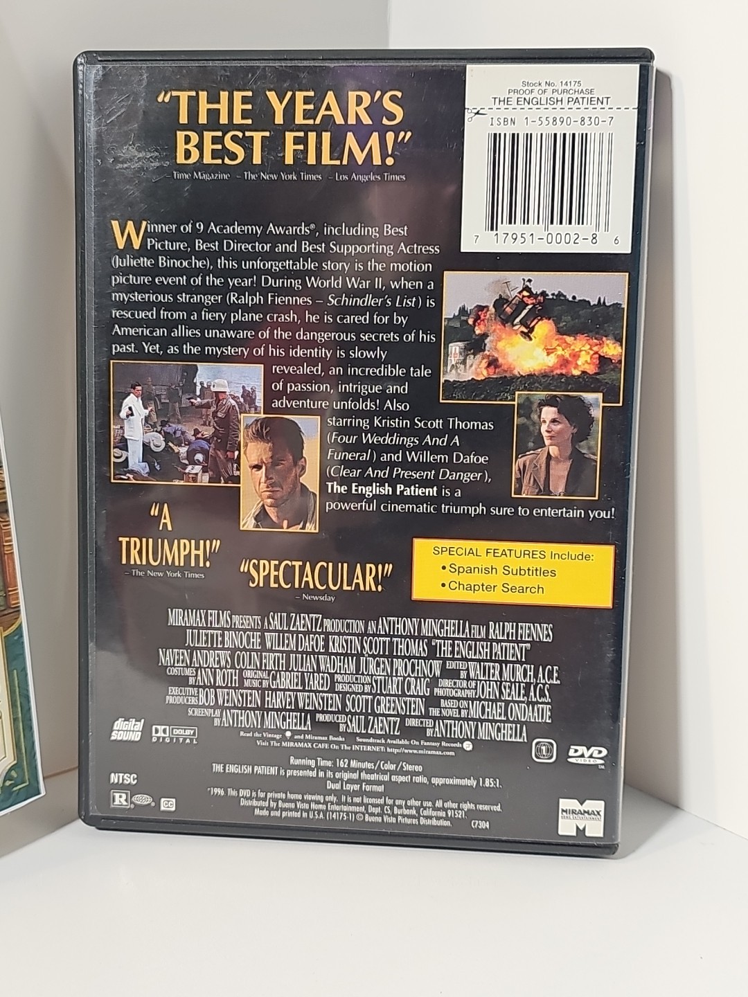 The English Patient (DVD, 1998, Widescreen)