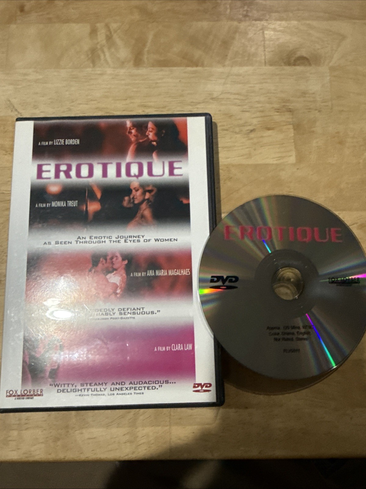 Erotique RARE OOP 120 minute DVD Brian Cranston, Priscilla Barnes, Lizzie Borden