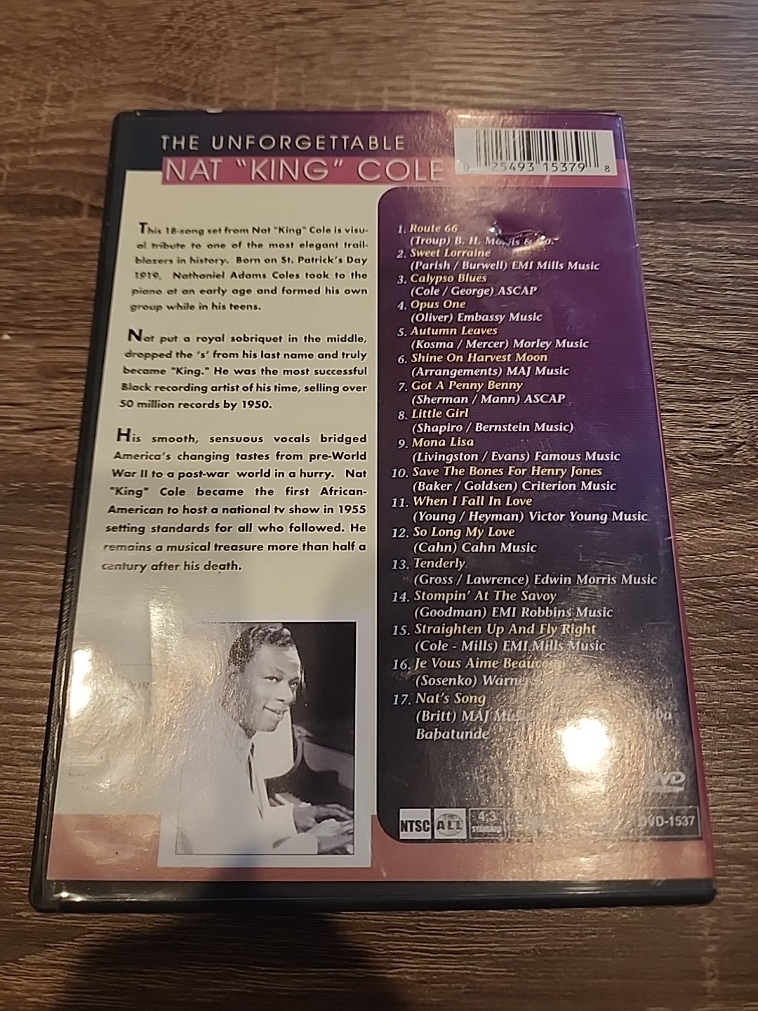 The Unforgettable Nat “King” Cole (DVD, 2003)